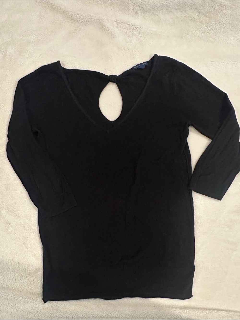 American Eagle Outfitters Black V-Neck Keyhole Tunic